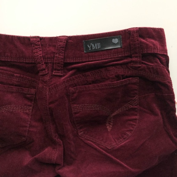 YMI red/burgundy corduroy skinny jeans - Picture 5 of 7